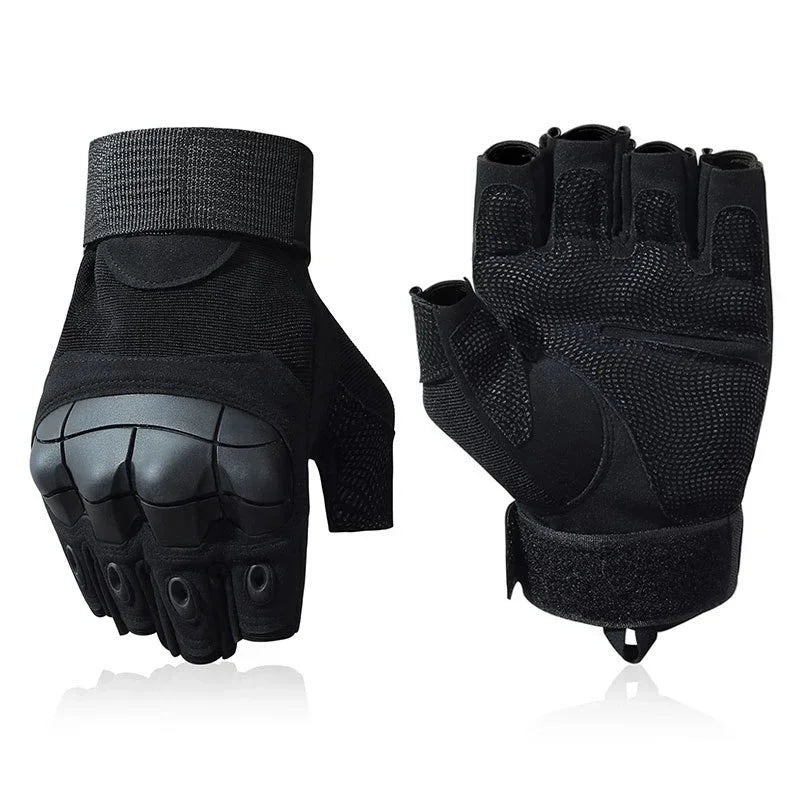 Gants demi-doigts coqués en cuir synthétique – M à XL