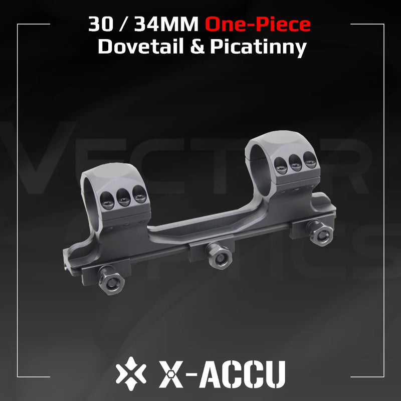 Monture pour optique 30/34mm, montage Type MOA 0/20, usiné CNC pour Rail 9mm/20mm,  X-ACCU - Vector Optics