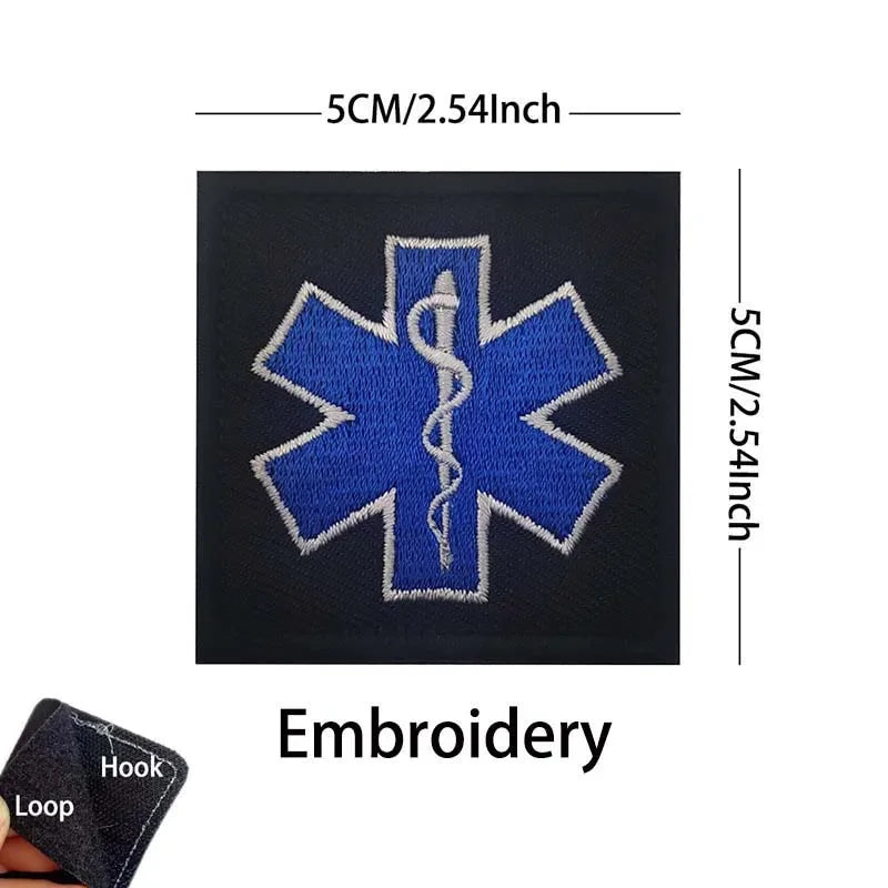 Patch médic Airsoft – 04 Étoile de vie Carrée