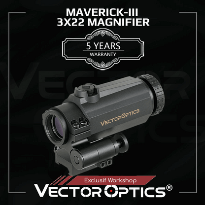 Magnifier Vector Optics-Maverick-III 3x22compatible avec viseur point rouge