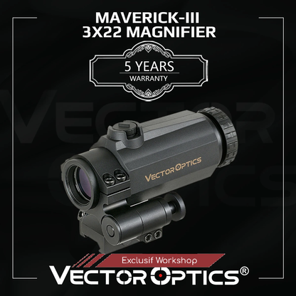 Magnifier Vector Optics-Maverick-III 3x22compatible avec viseur point rouge