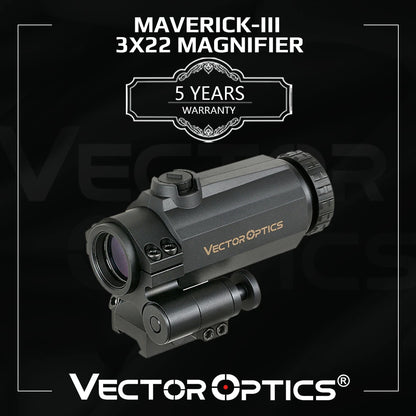 Magnifier Vector Optics-Maverick-III 3x22compatible avec viseur point rouge