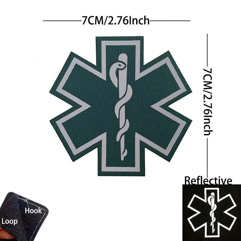 Patch médic Airsoft – 12 Serpent Vert