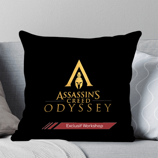 Housse de coussin Assassin's Creed Odyssey, taie d'oreiller carrée