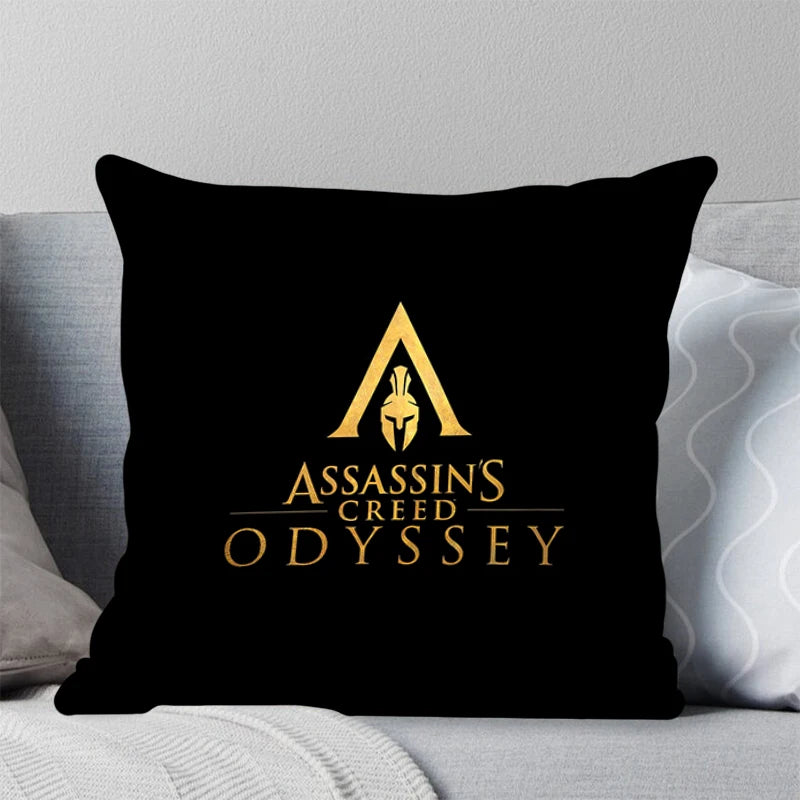 Housse de coussin Assassin's Creed Odyssey, taie d'oreiller carrée