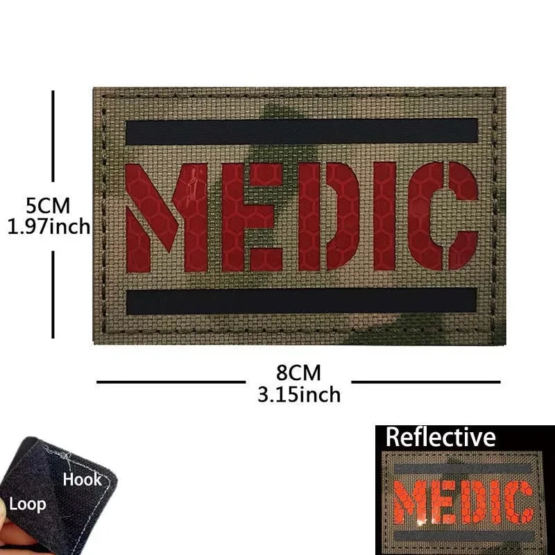 Patch médic Airsoft – 08 MEDIC CP Rouge
