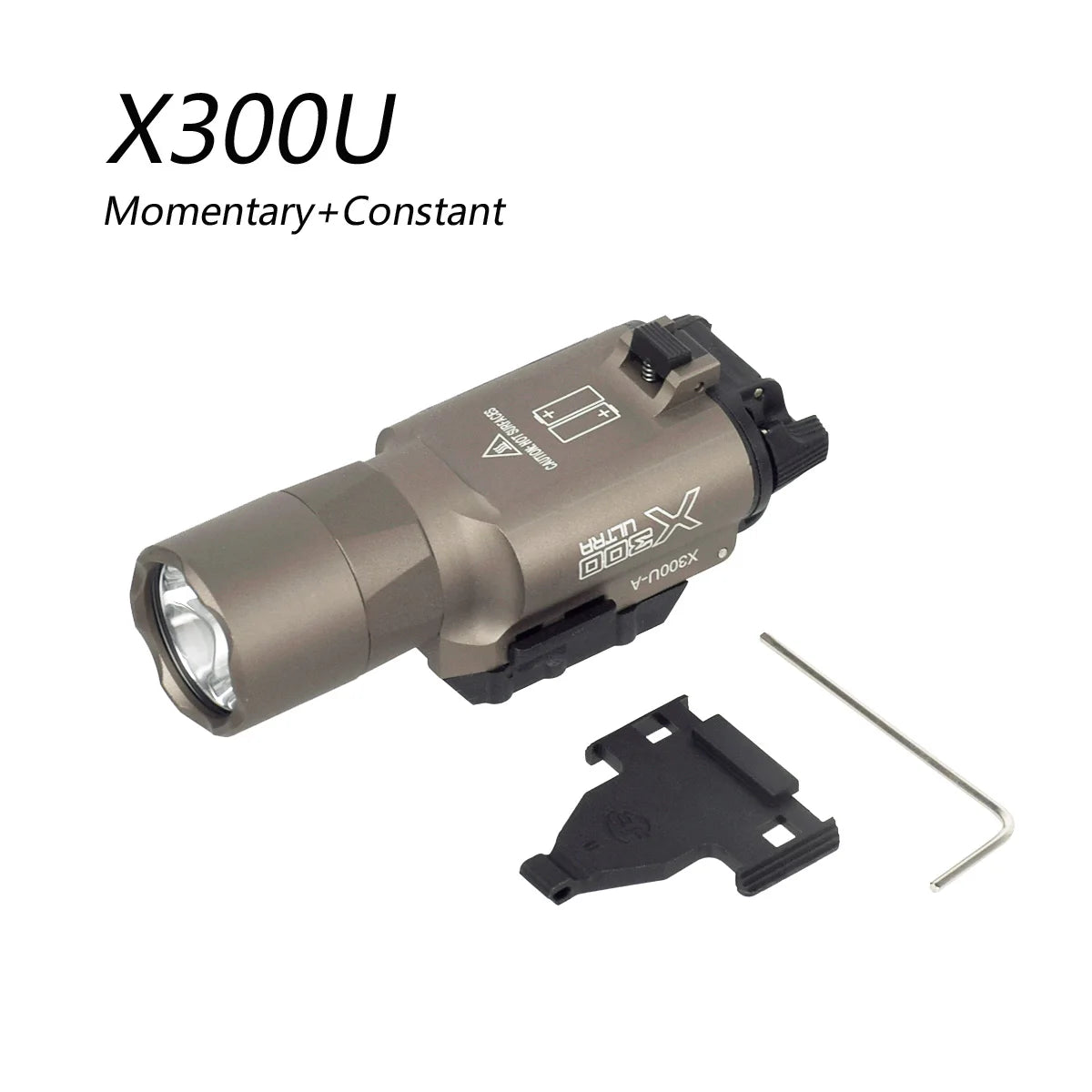 Lampe tactique type X300 / X300U pour rail 20 mm – plusieurs versions