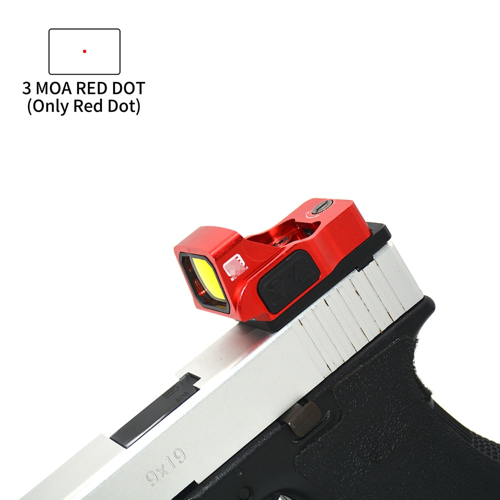 Viseur reflex 1× avec monture type Glock – Point rouge ou vert