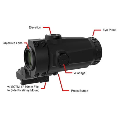 Magnifier Vector Optics-Maverick-III 3x22compatible avec viseur point rouge