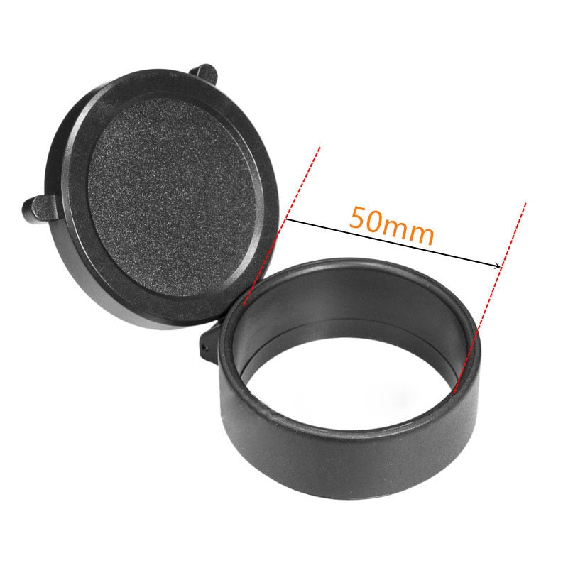 Couvre-objectif rabattable pour lunette, diamètre 25 à 69 mm