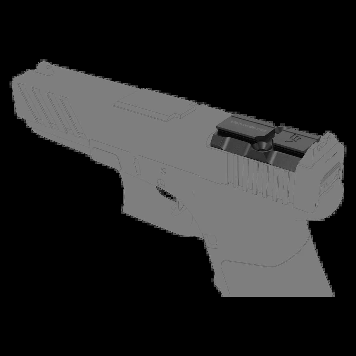 Adaptateur d'empreinte - Vector Optics MOJ/RMR et système Glock MOS vers empreinte VOD/ACRO pour viseur point rouge fermé SCRD-63/SM63