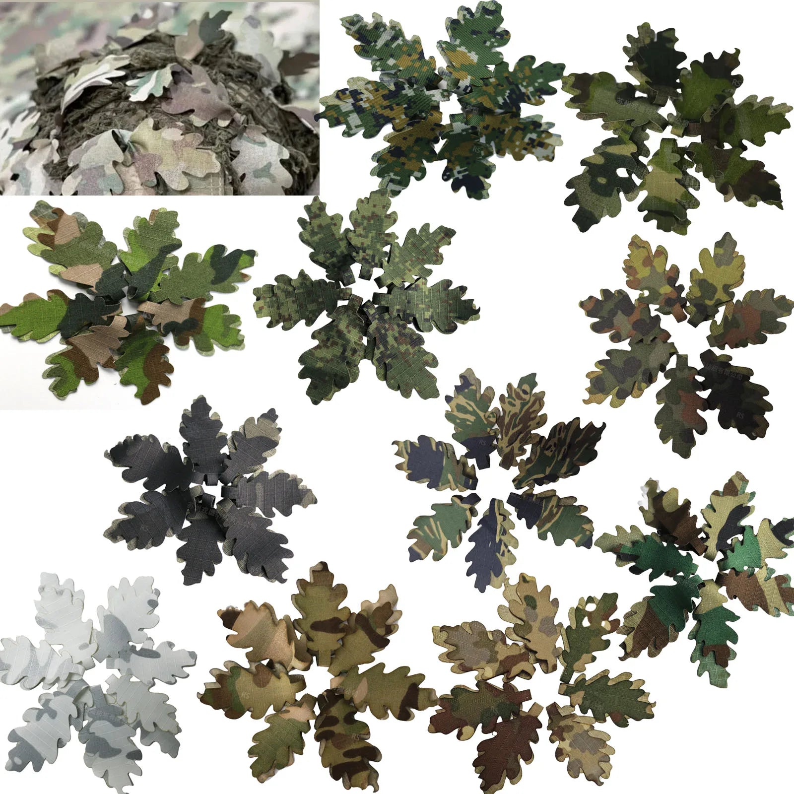 Bandes camouflage 3D 15 cm – lot de 15 pour équipement Airsoft – vue 1