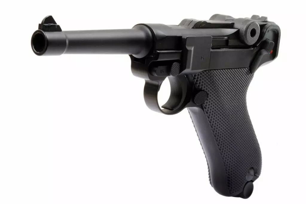 WE P08 4 pouces GBB Gaz 6 mm – Noir