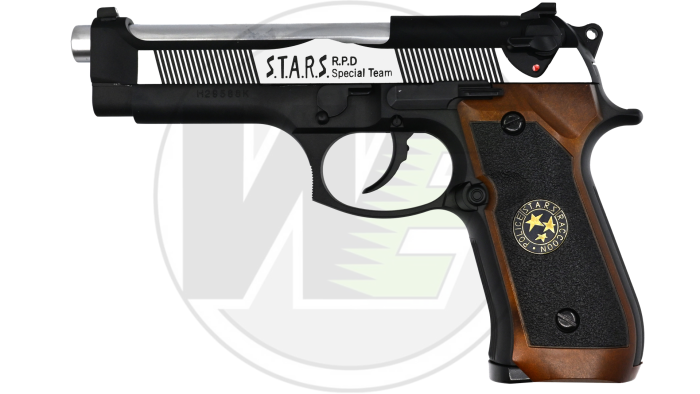 Pistolet airsoft WE M9 Biohazard 2T 6 mm — Gaz — Réf. WE1088