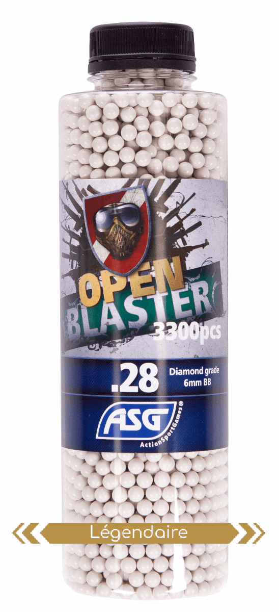 Billes BIO 0.28G Open Blaster en Bouteille de 3300 - ASG