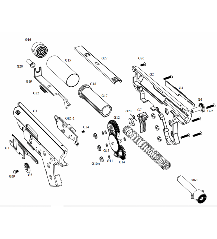 Guide Ressort d'origine Scorpion Evo 3 A1 - ASG - Part : G8-1