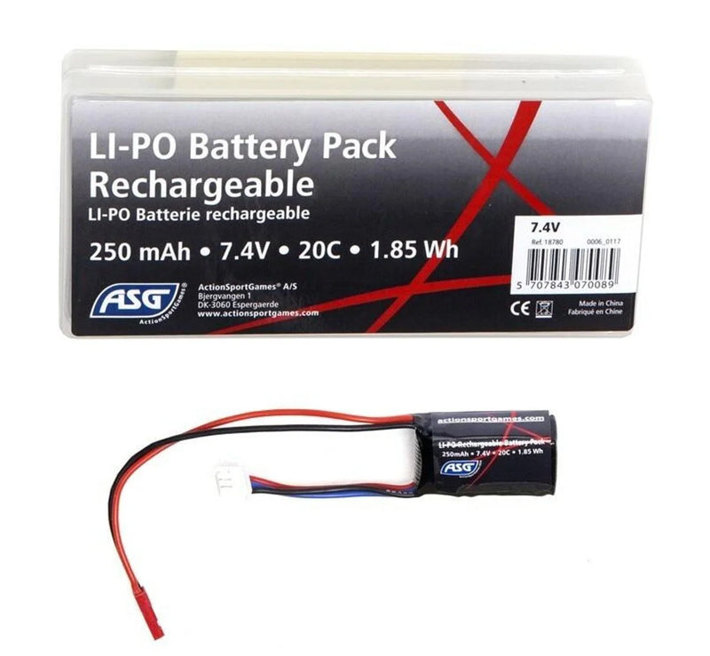 Batterie LiPo ASG 7,4 V 250 mAh pour HPA – 18780