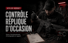 Contrôle réplique Airsoft d’occasion – usure, fonctionnement, chronographe et rapport