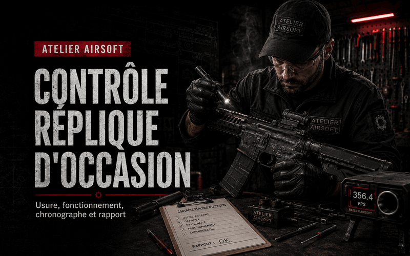 Contrôle réplique Airsoft d’occasion – usure, fonctionnement, chronographe et rapport