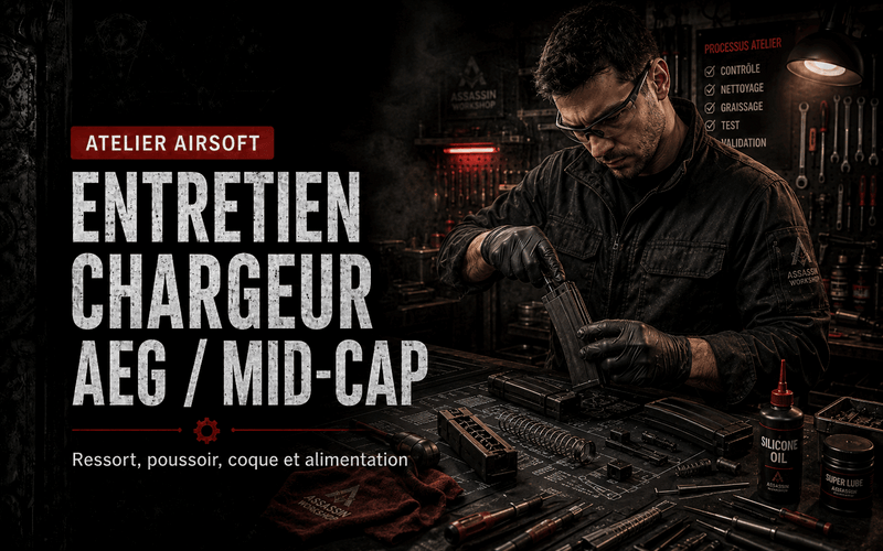 Entretien chargeur AEG / Mid-Cap – nettoyage, ressort et alimentation