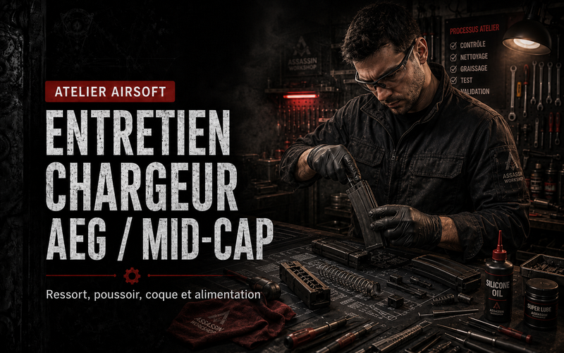 Entretien chargeur AEG / Mid-Cap – nettoyage, ressort et alimentation