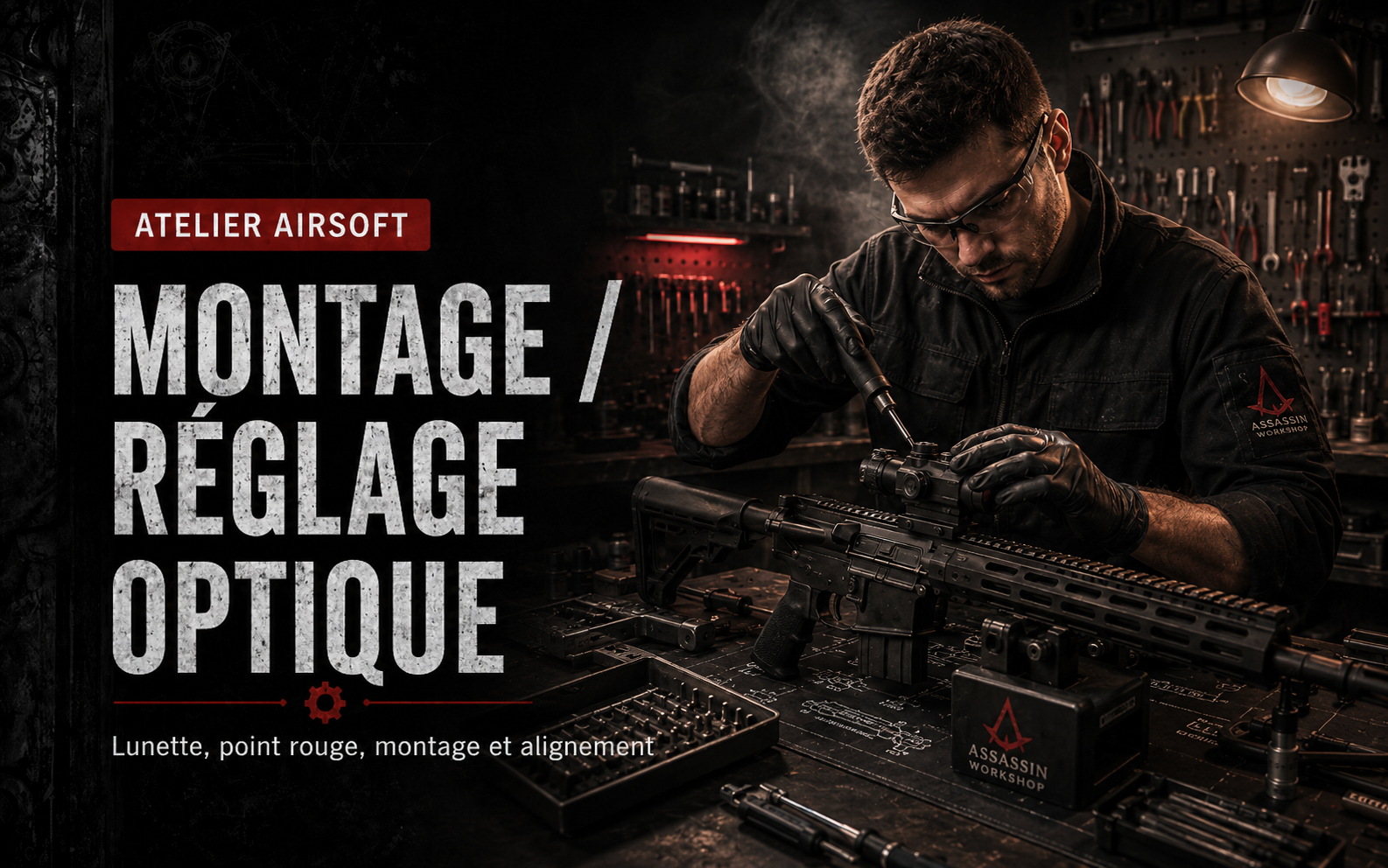 Montage et réglage optique Airsoft – red dot, lunette, alignement et test