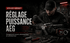 Réglage puissance AEG Airsoft – changement ressort, chronographe et contrôle final