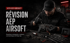 Révision AEP Airsoft – gearbox compacte, moteur, connectique et Hop-Up