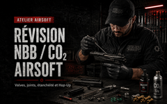 Révision NBB / CO₂ non-blowback Airsoft – valves, joints, étanchéité et Hop-Up