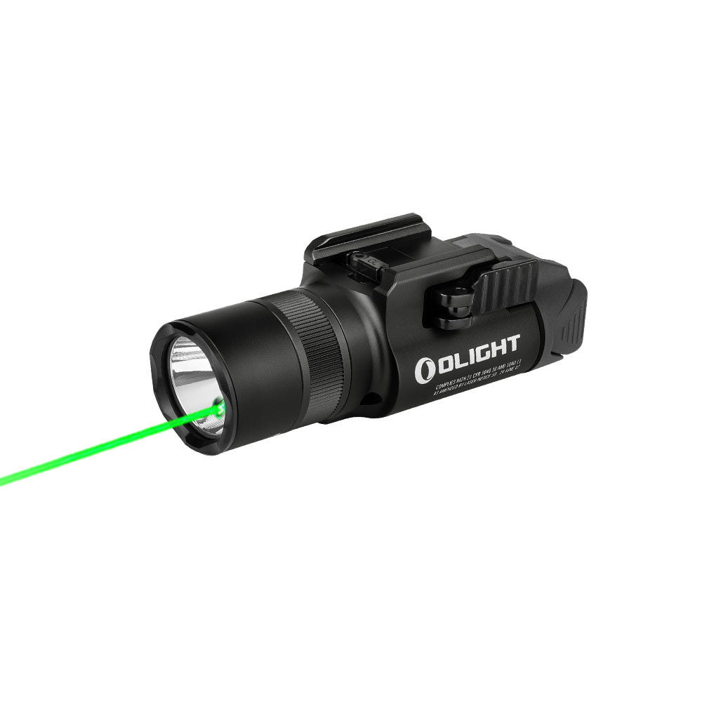 Lampe tactique rechargeable Olight Baldr Pro R avec laser vert – 1 350 lm
