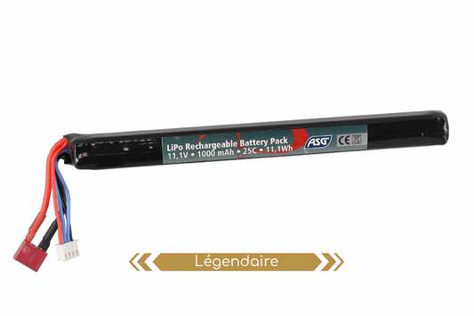 Batterie Lipo 11.1V 1000mAh 25C Stick T-DEAN  / ASG