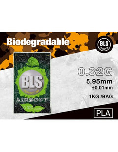 Billes Airsoft BIO blanches BLS 0,32 g – sachet 1 kg