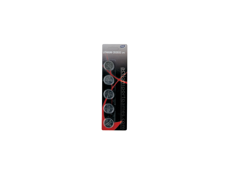 Lot de 5 piles CR2032 3V lithium ASG — image officielle ASG — 16692
