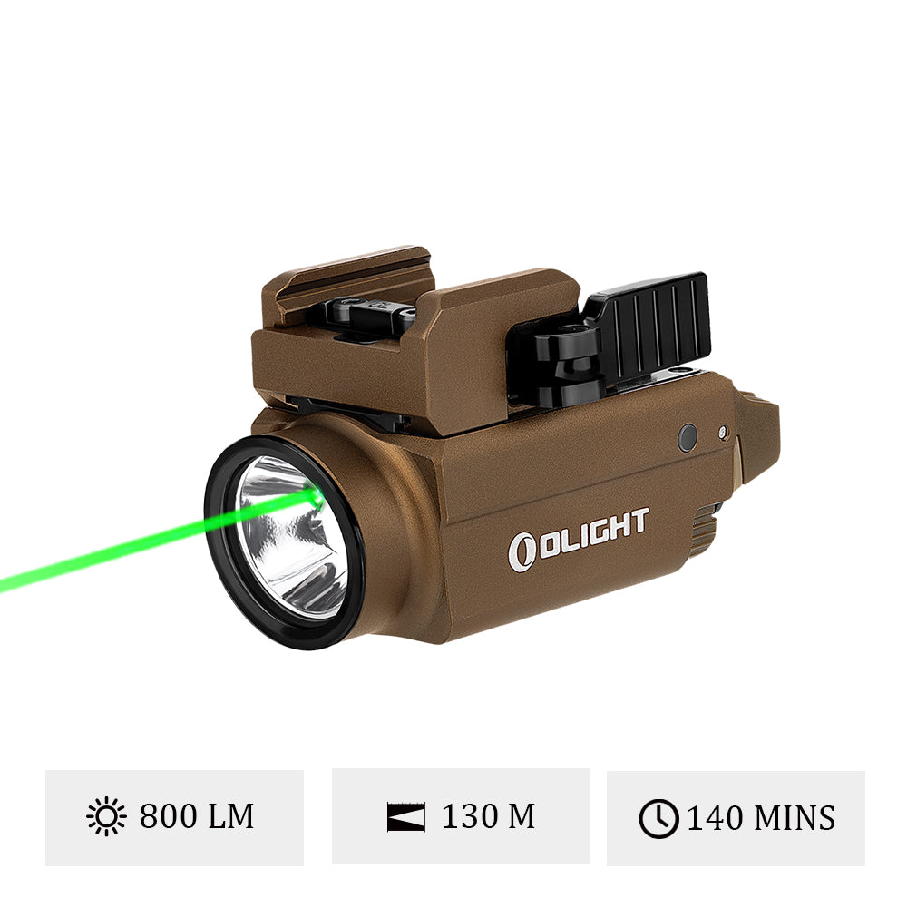Lampe tactique Olight Baldr S avec laser vert – 800 lm