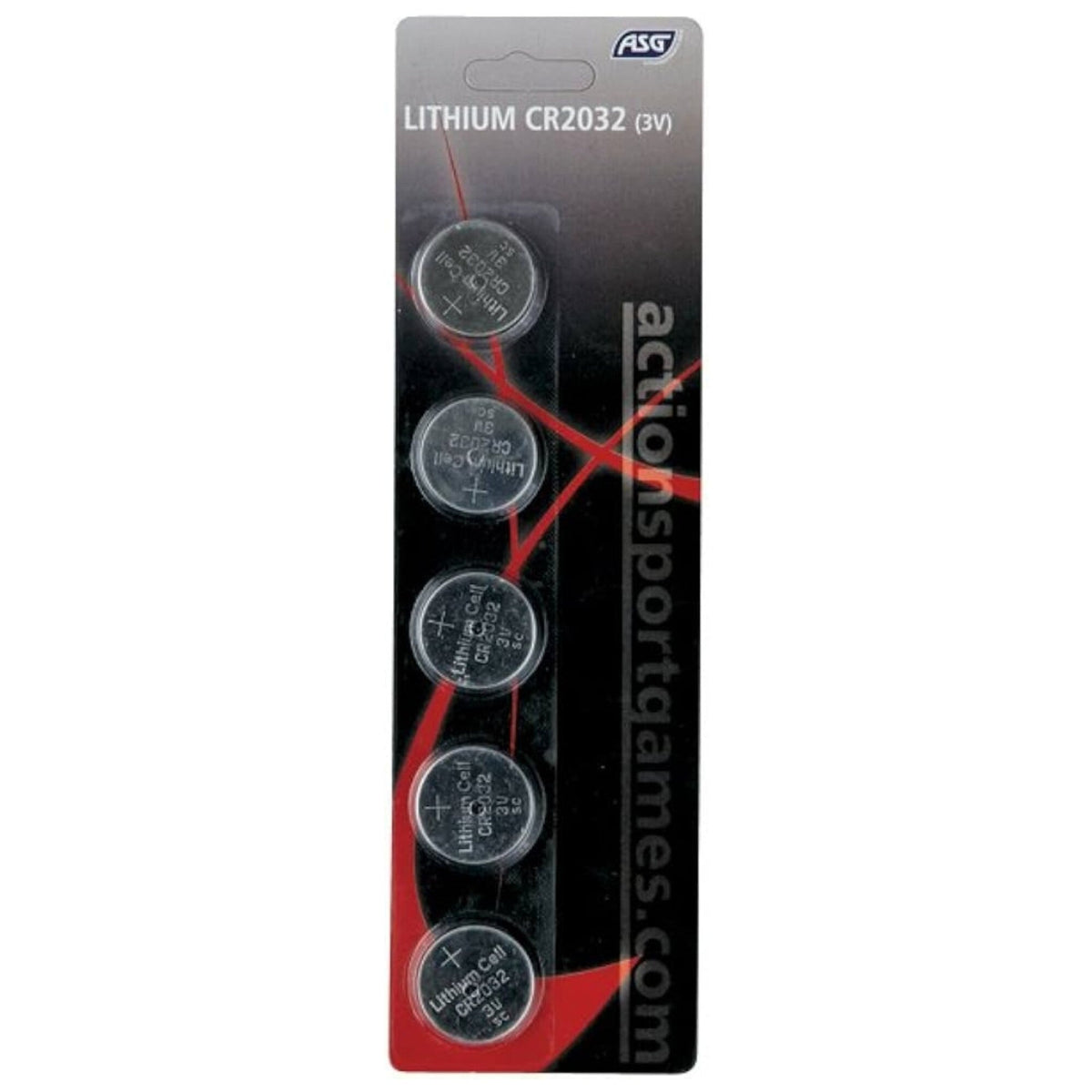 Lot de 5 piles ASG CR2032 Lithium 3V référence 16692