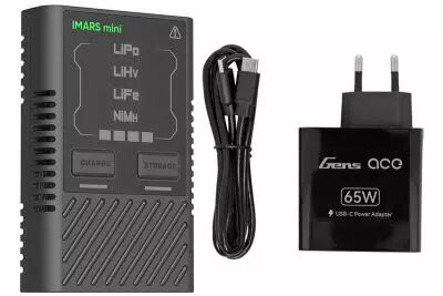 Chargeur LiPO LiFE NiMH Imars Mini G-Tech USB-C EU Power Supply Adapter Gens Ace