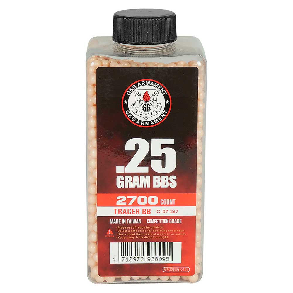Billes traçantes G&G 0,25 g rouges 2700 billes — Réf. S10750