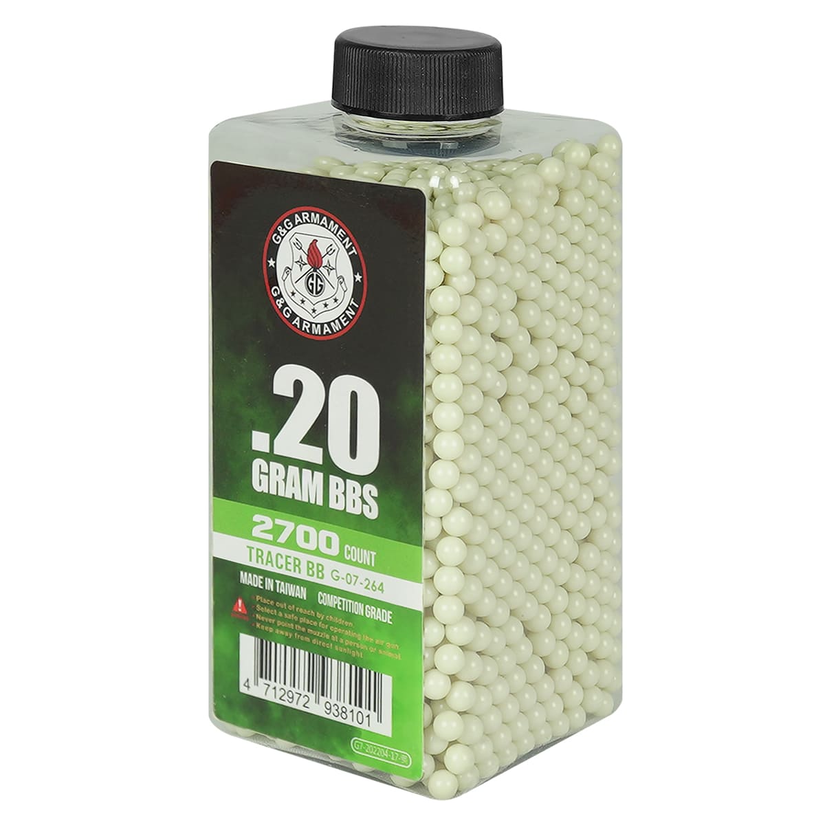 Billes traçantes G&G 0,20 g vertes 2700 billes — Réf. S10751