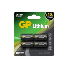 Lot de 4 piles CR123 Lithium Pro GP Batteries référence 102033