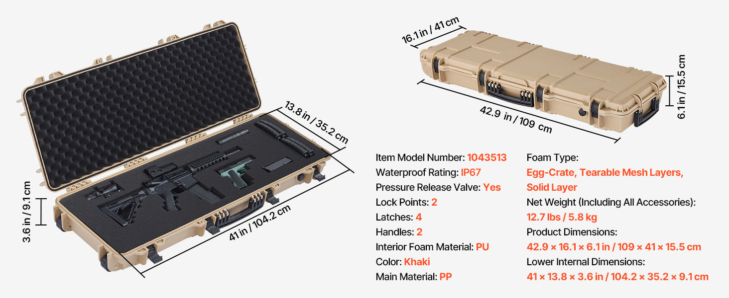 Mallette rigide étanche IP67 pour réplique Airsoft – SucceBuy – vue 22