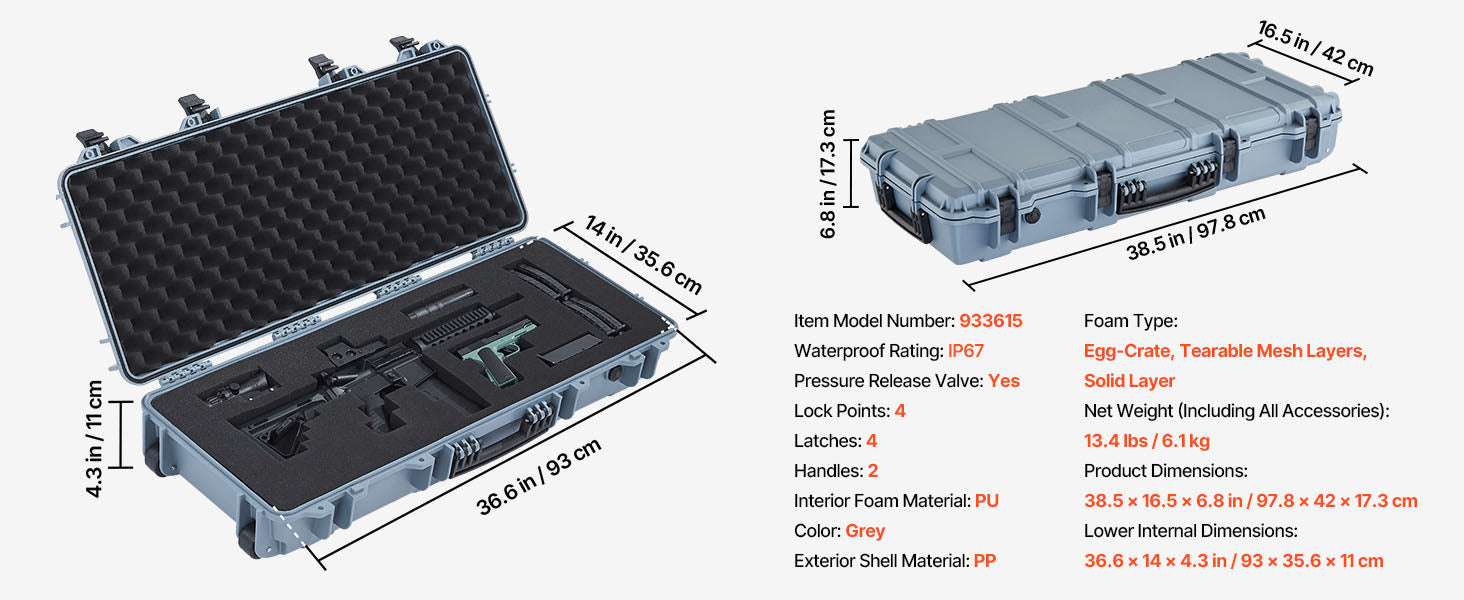 Mallette rigide étanche IP67 pour réplique Airsoft – SucceBuy – vue 16