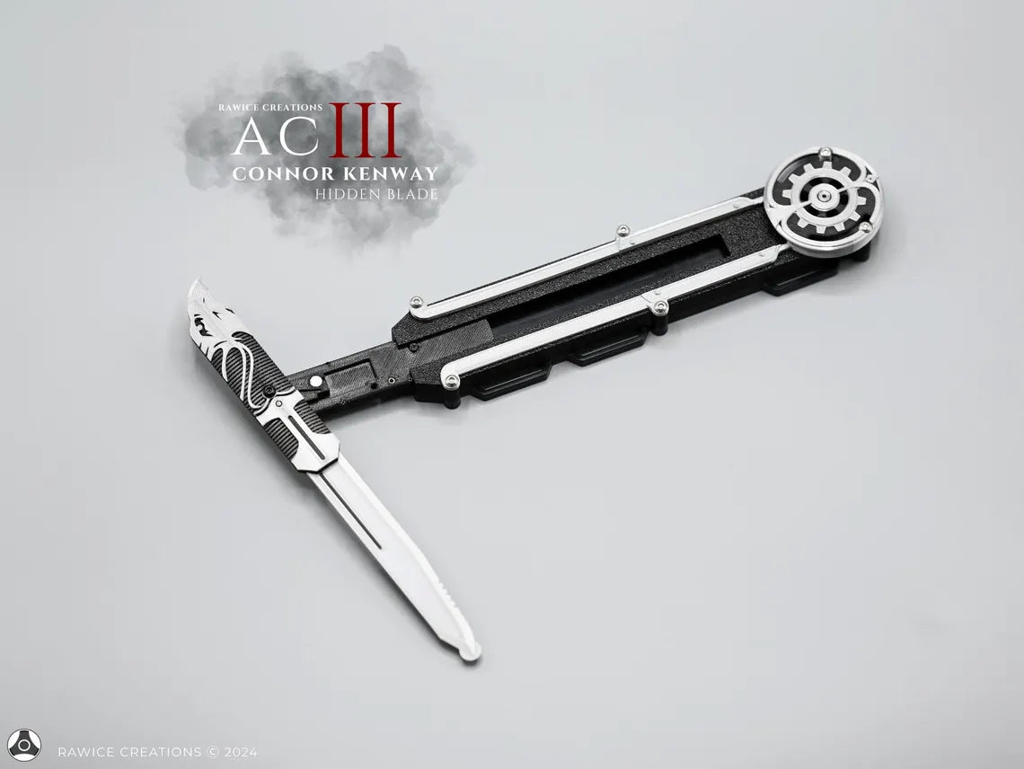 Lame secrète double action Connor Kenway en plastique – Rawice Creations