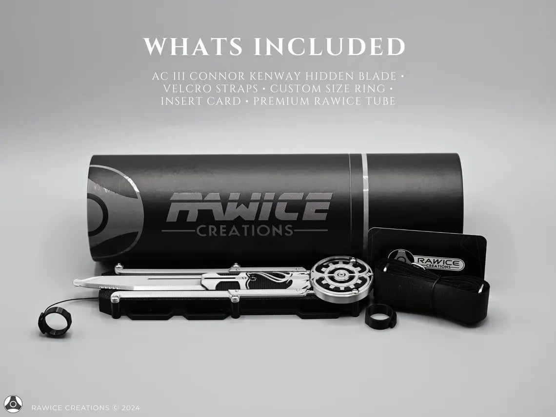 Lame secrète double action Connor Kenway en plastique – Rawice Creations