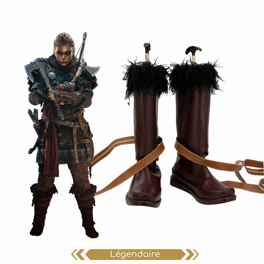 Bottes Eivor, chaussures en cuir, cosplays Assassin's Creed Valhalla