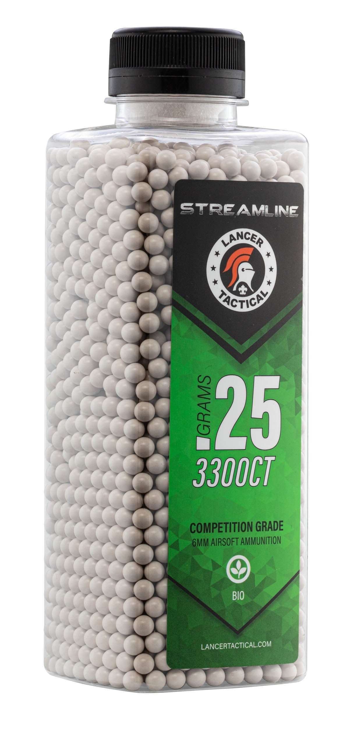 Billes STREAMLINE Bio Lancer Tactical – 0,25 g – 3300 billes – BB3355 — composant du pack AW