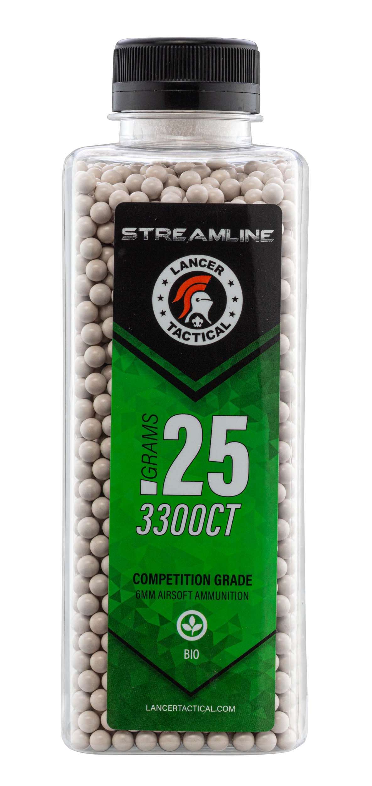 Billes STREAMLINE Bio Lancer Tactical 0,25 g BB3355 – bouteille et étiquette