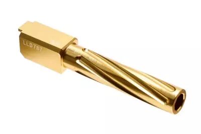 Outer Barrel 2 Way Non-recoil Fluted Gold pour Glock 19 Marui Nine Ball