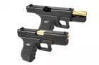 Outer Barrel 2 Way Non-recoil Fluted Gold pour Glock 19 Marui Nine Ball – vue 4