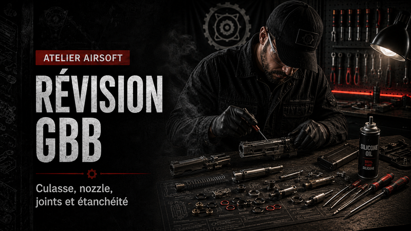 Révision et entretien GBB Airsoft – culasse, nozzle, joints et étanchéité