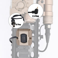 Switch UT Hot Button Picatinny Dark Earth WADSN — connectique 2,5 mm, référence WD07011-DE-LOGO